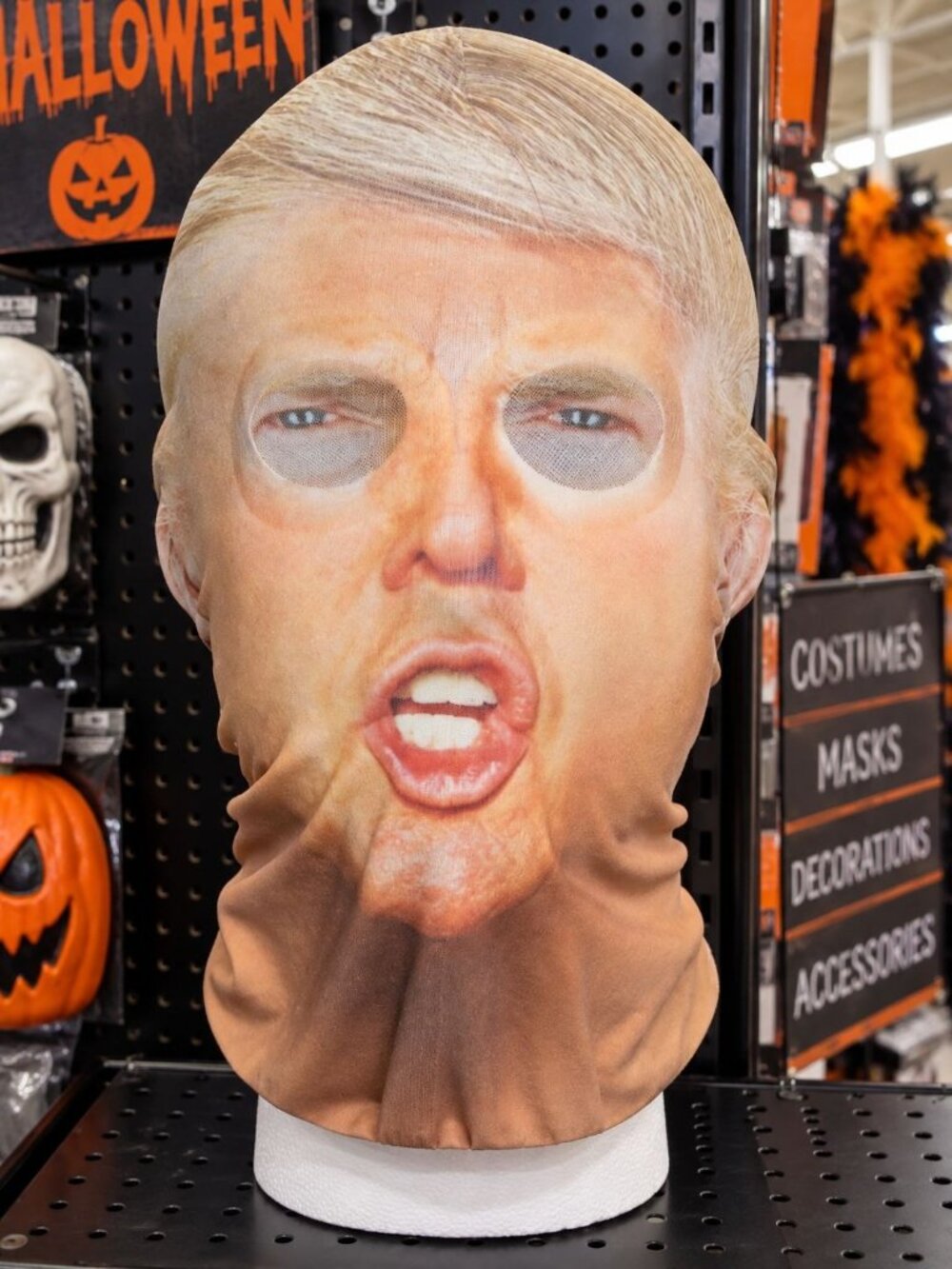 Faux Real Adult Donald Trump Halloween Face Mask Costume Political Party Wear